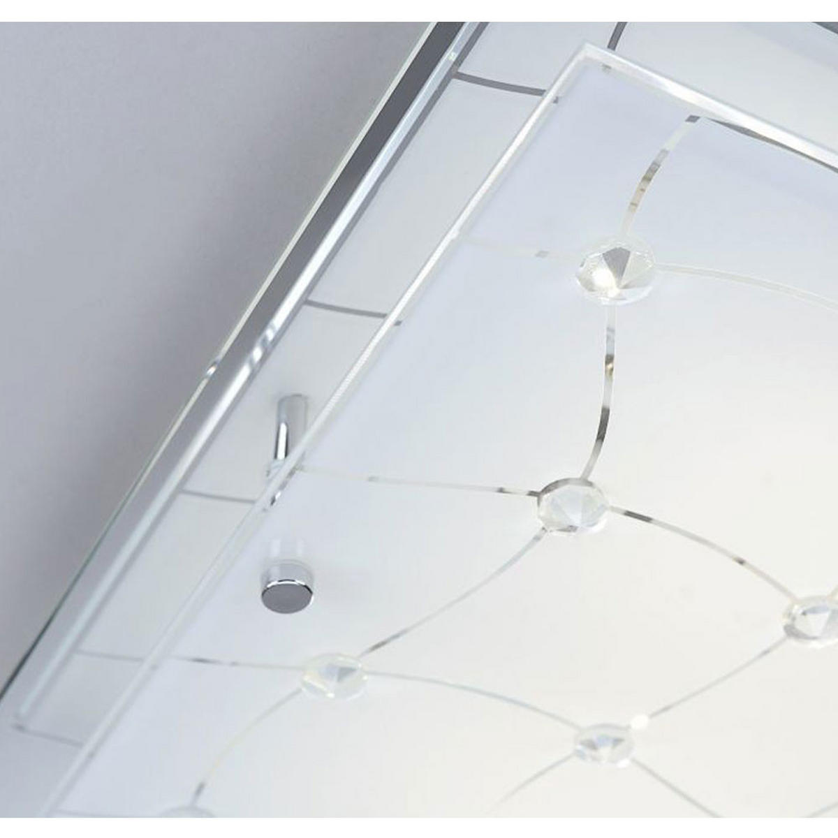 LED DECKENLEUCHTE Chrom Weiß Glas - Weiß, Glas (32/32/7.5cm)