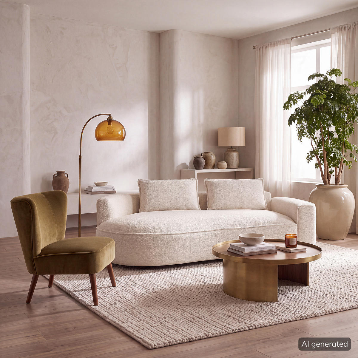 2,5-SITZER SOFA - Creme/Schwarz, Kunststoff/Textil (217/82/146cm) - home24