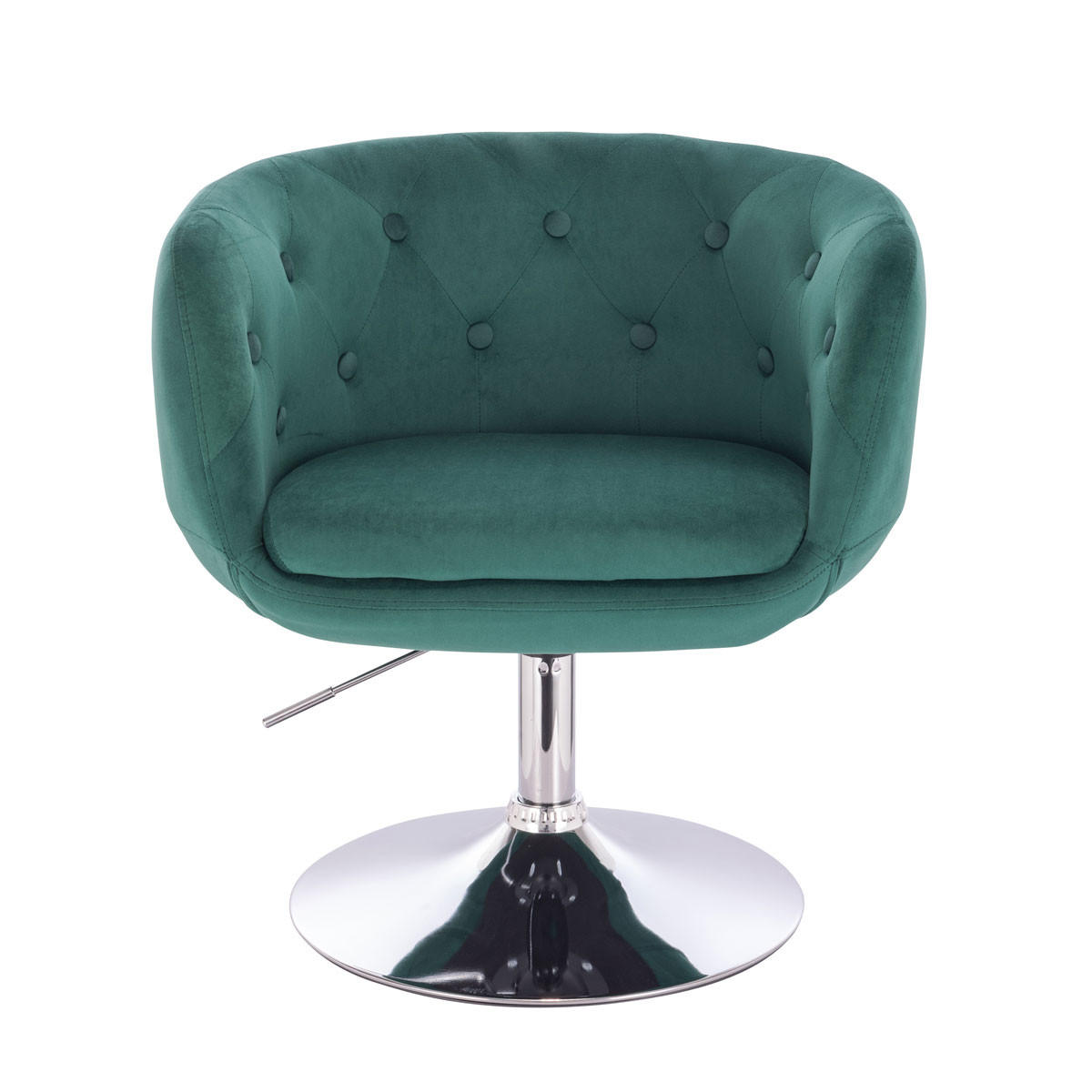 COCKTAILSESSEL PANAMA Samt Dunkelgrün - Dunkelgrün/Silberfarben, Textil (55/78/61cm) - SVITA