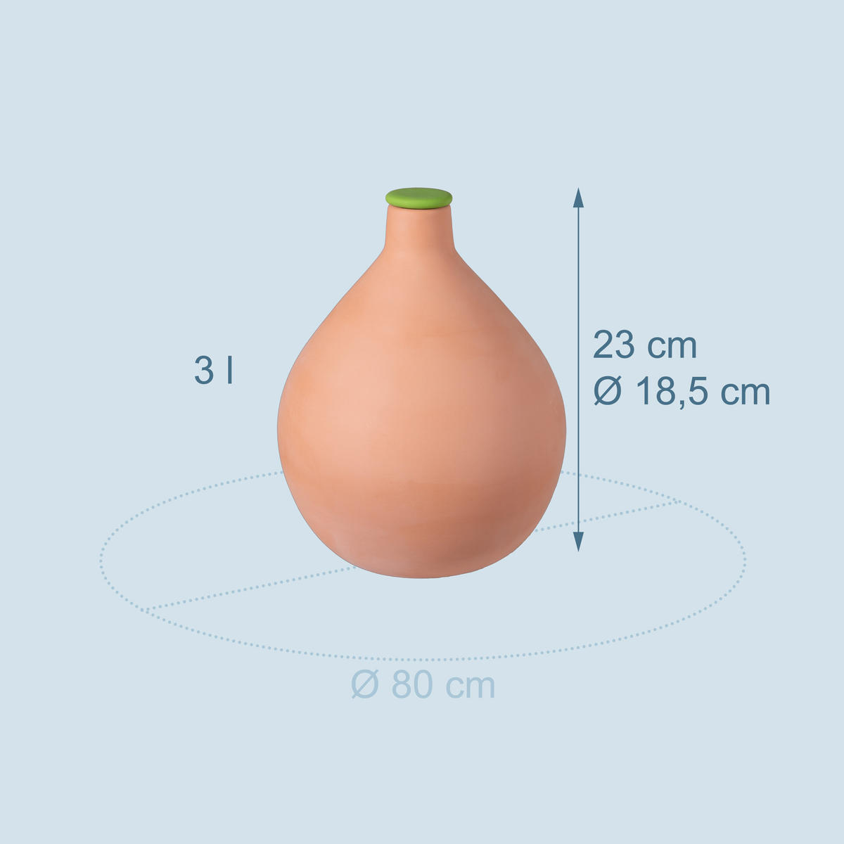 1XOLLA - Hellbraun, Keramik (18.5/18.5/23cm) - Relaxdays