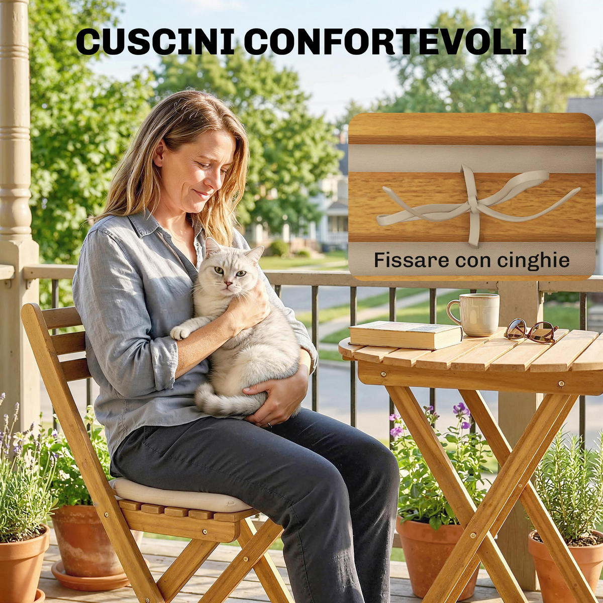 GARTEN-BEISTELLTISCHSET Holzfarbe 3 Stück - Beige, Kunststoff (60/60/75cm) - GiPP