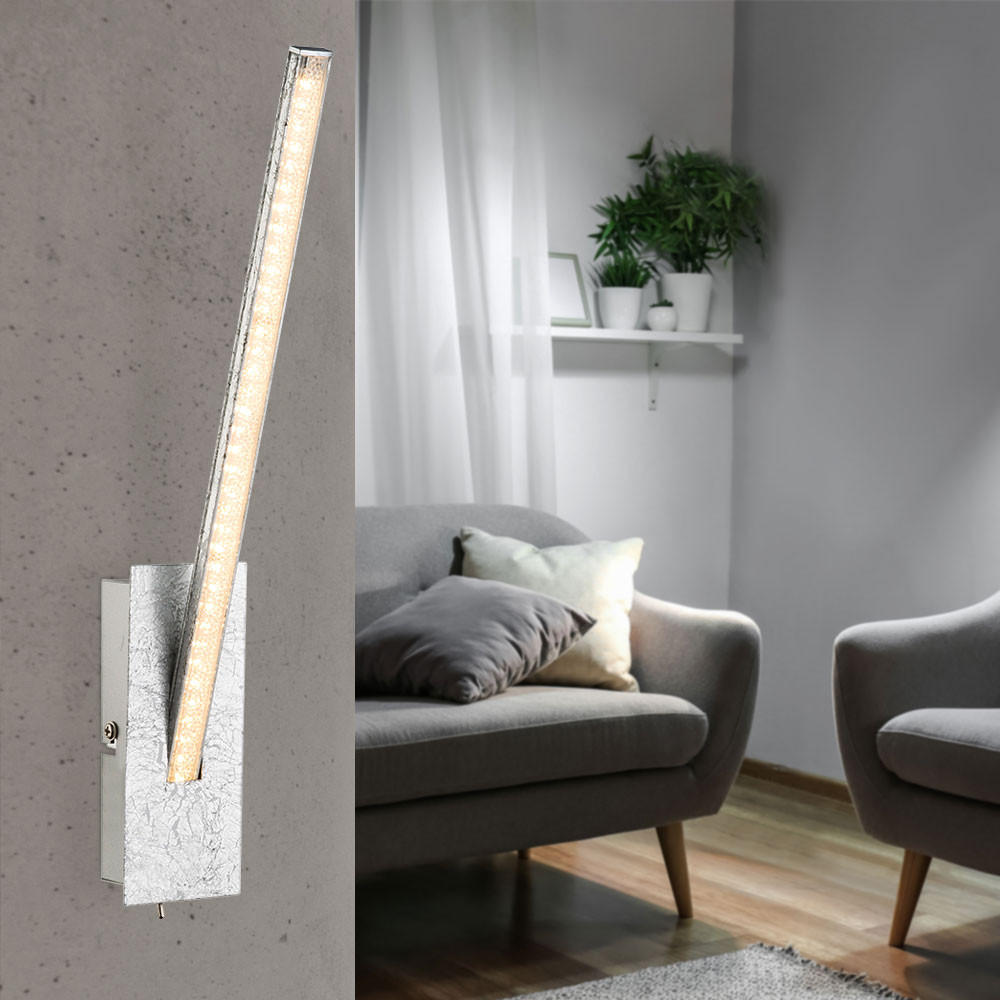 Thumbnail - Globo Lighting Led, Silber, Metall, 6.2x10.5x35 cm, Lampen & Leuchten, LED Beleuchtung, LED-Wandleuchten