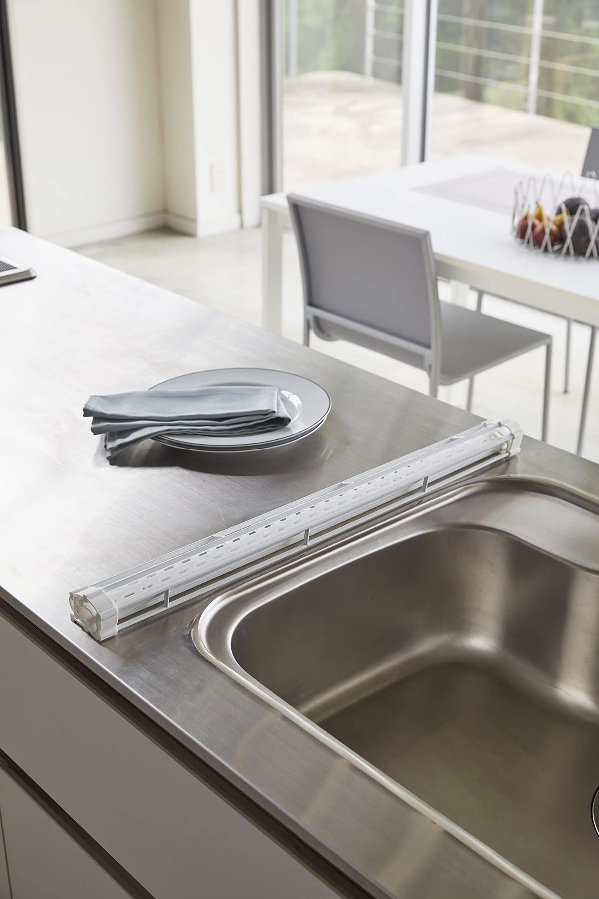 ABTROPFGESTELL 5057 Tower Weiß 0,8 x 42 x 26 cm - Weiß, Metall (42/1/26cm) - Yamazaki