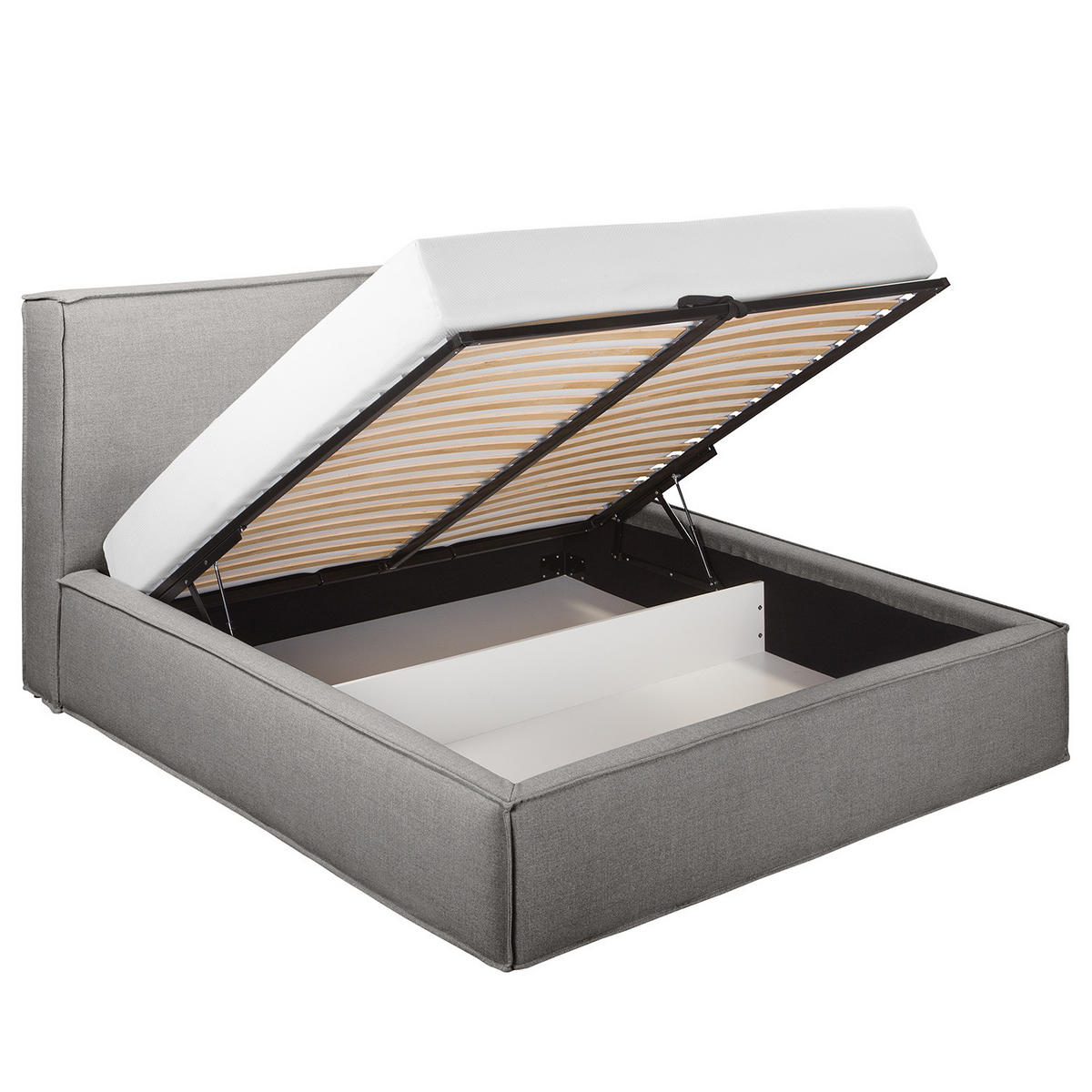 POLSTERBETT - Grau, Textil (140/200cm) - home24