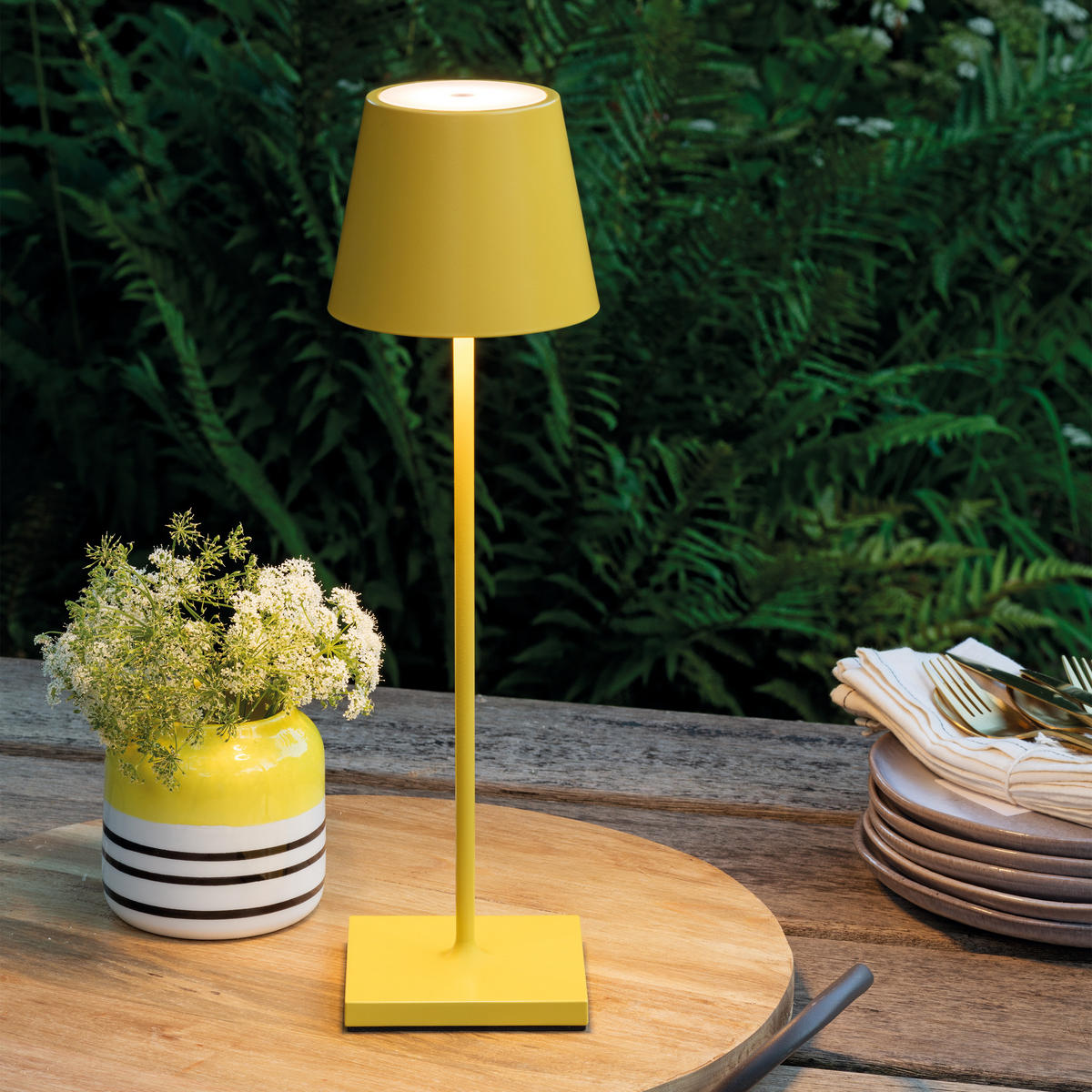 LED Akku-Tischlampe, Nuindie 3.0 sonnengelb - Gelb, Metall (38/10/38cm) - Sigor