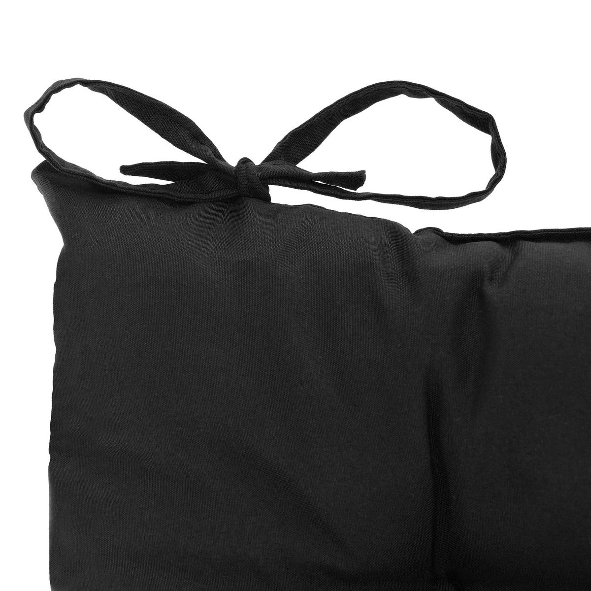 4XSTUHLKISSEN - Schwarz, Kunststoff/Textil (38/5/38cm) - Relaxdays