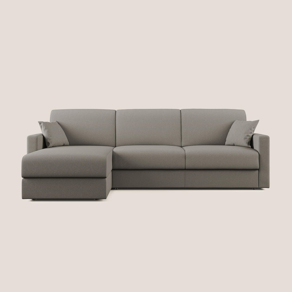 ECKSOFA LINKS Chris - Taupe, Textil (268/96cm) - Divani.store