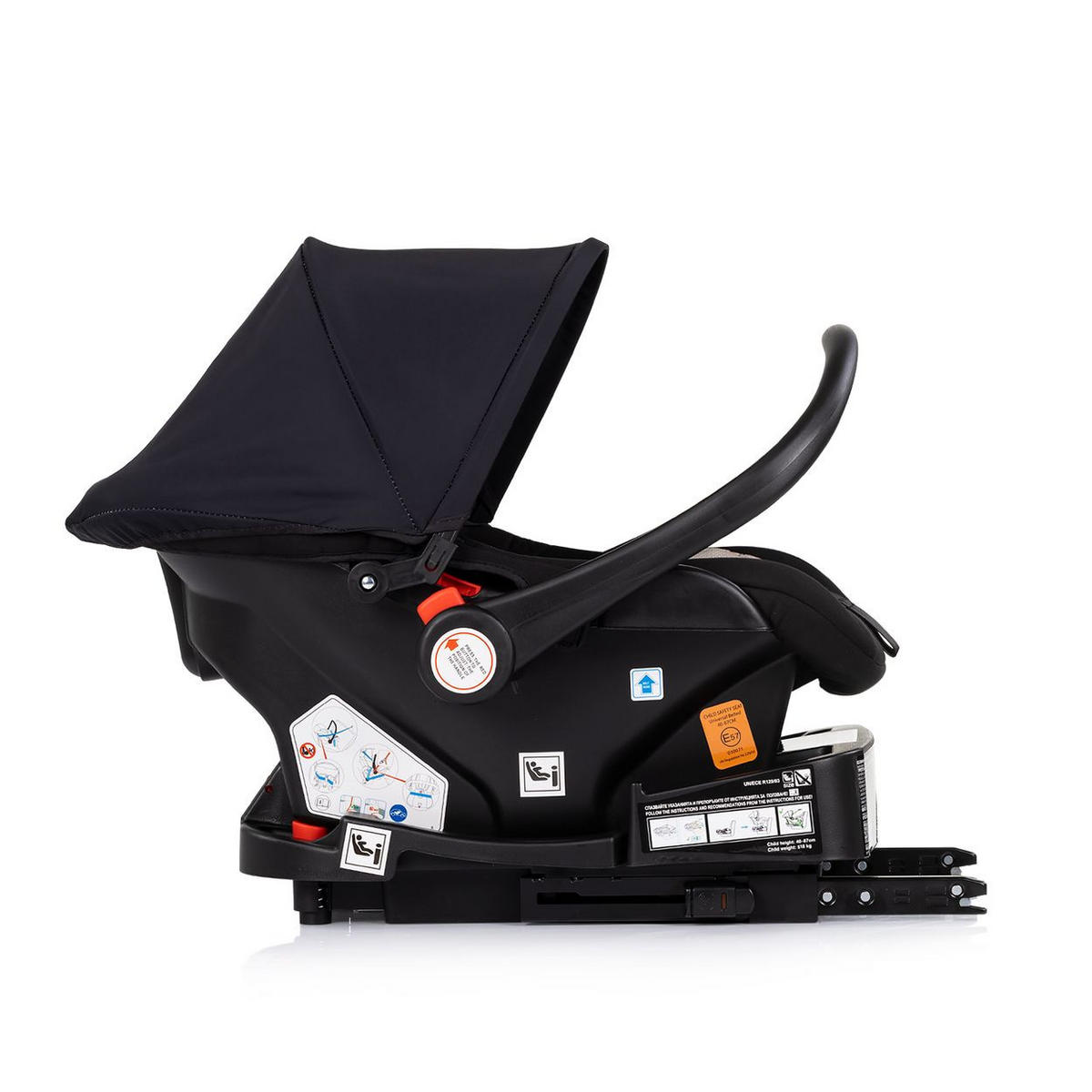 BABYSCHALE Isofix Set Amore i-Size black station Amore i-Size Gruppe 0+ (0 - 13 kg) - Schwarz, Kunststoff (40/56/62cm) - Chipolino