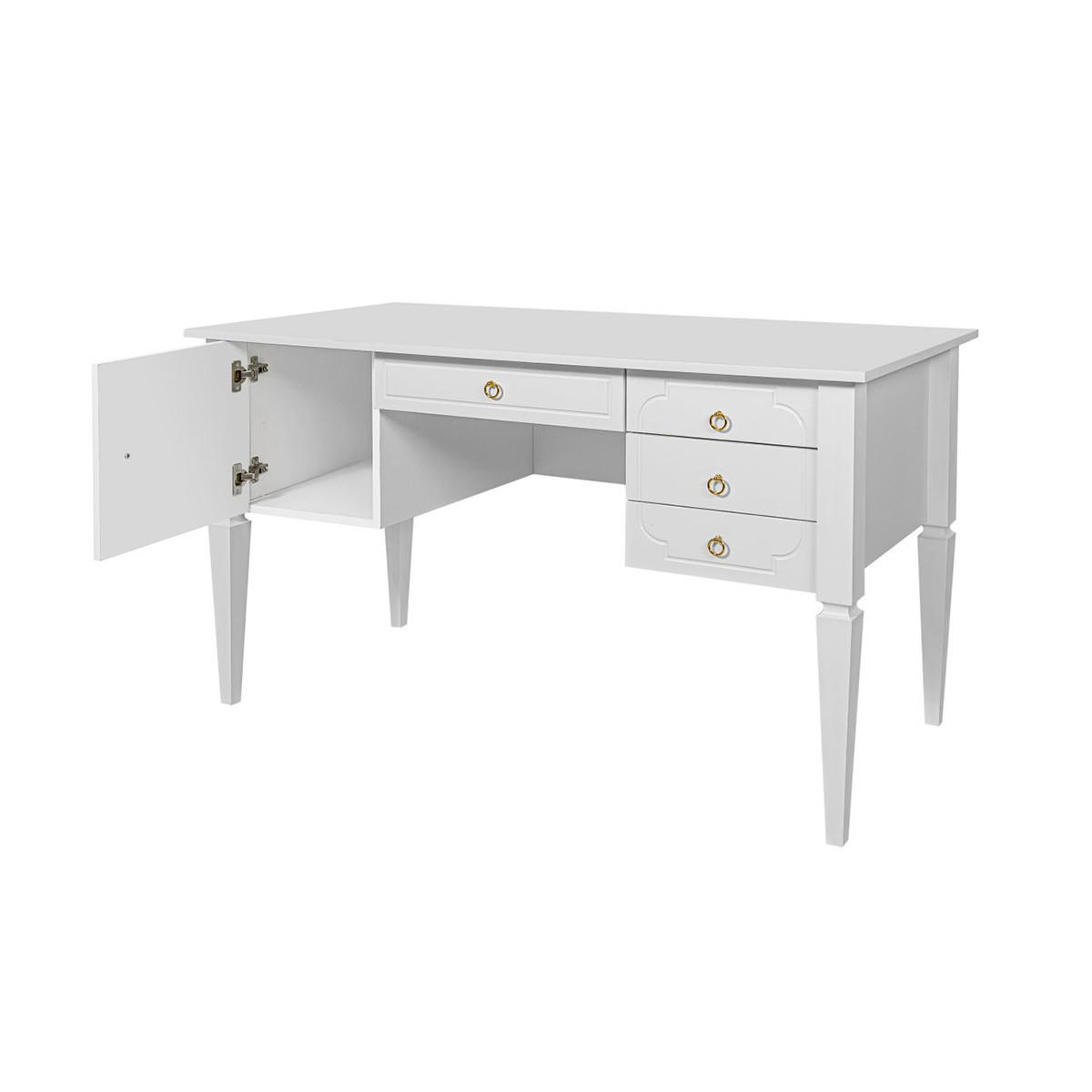 PSACÍ STŮL Royal Bílá - bílá, kompozitní dřevo (60/132/78cm) - Petits-meubles