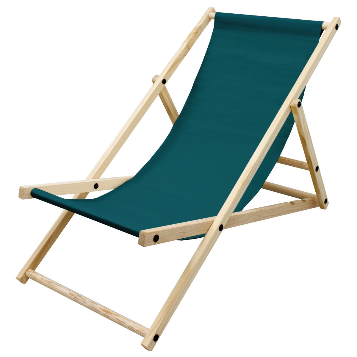 LIEGESTUHL Dunkelgrün - Dunkelgrün, Holz (52/83/117cm) - ECD-Germany