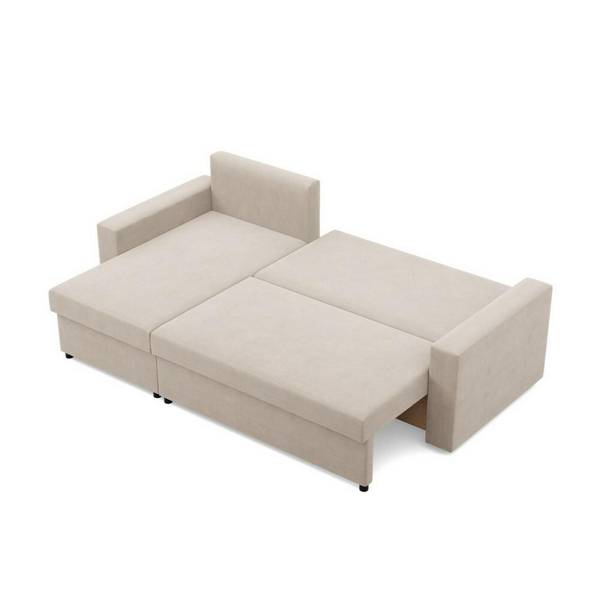 ECKSOFA Neo mit gerader Armlehnen beige - Beige, Textil (231/140cm) - SIMKAM Furniture