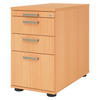 STANDCONTAINER - mit Hängeregistratur 80/42,8/72 cm in Buchefarben Streifengriff (Kunststoff) - Buchefarben, Holzwerkstoff (42.8/72/80cm) - bümö