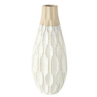 BLUMENVASE Malia 35 cm - Weiß, Keramik (35cm) - Boltze Home
