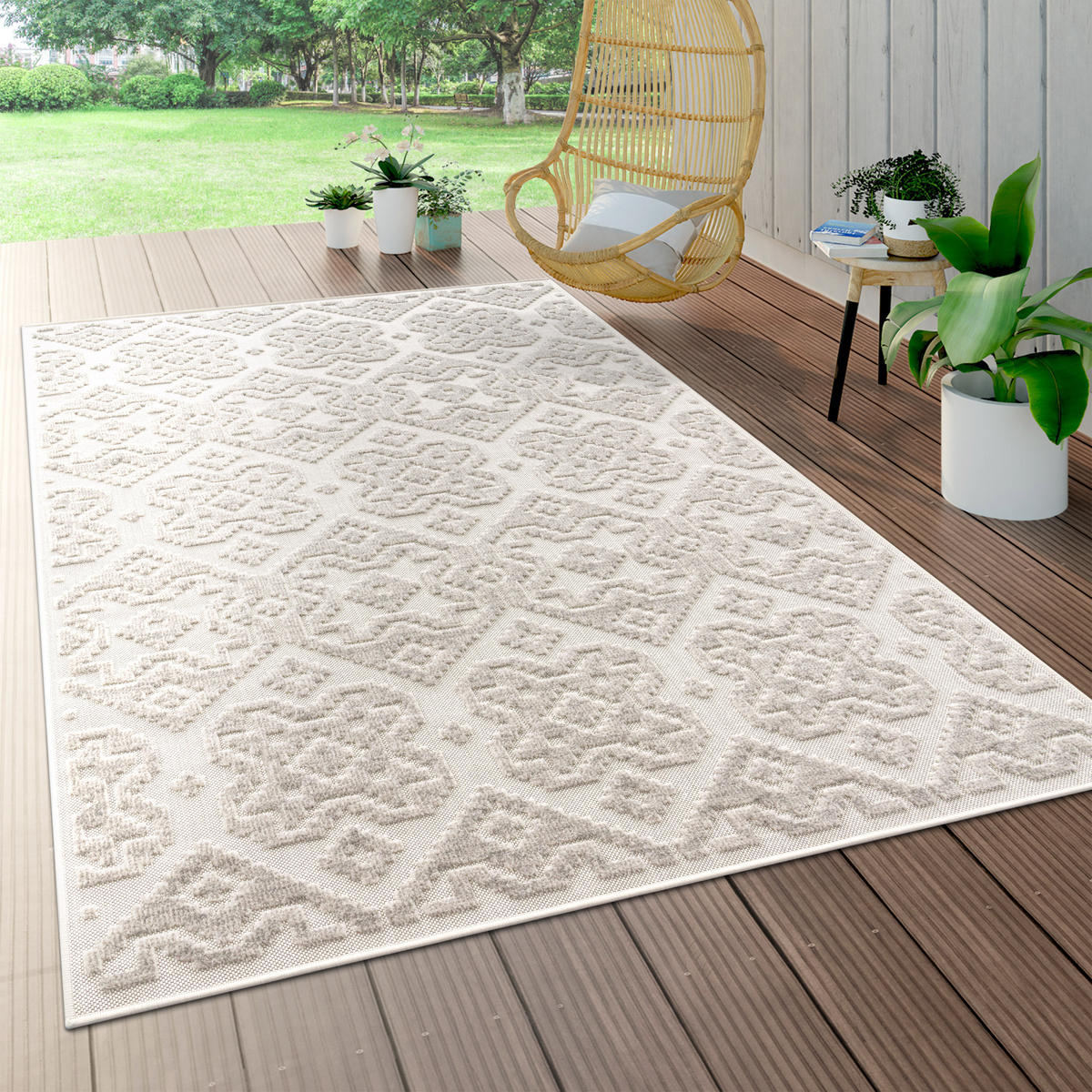 OUTDOORTEPPICH 120/170 cm Stilo 864 - Creme, Textil (120/170cm) - Paco Home