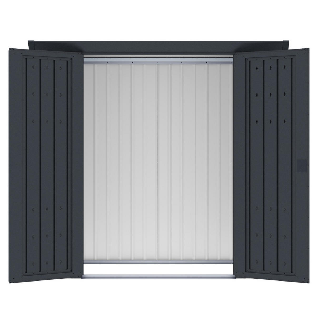 GERÄTESCHRANK Paul XL 197/94/181 cm Stahl verzinkt pulverbeschichtet abschließbar - Grau, Kunststoff (76/25/198cm) - Plats Outdoor solution