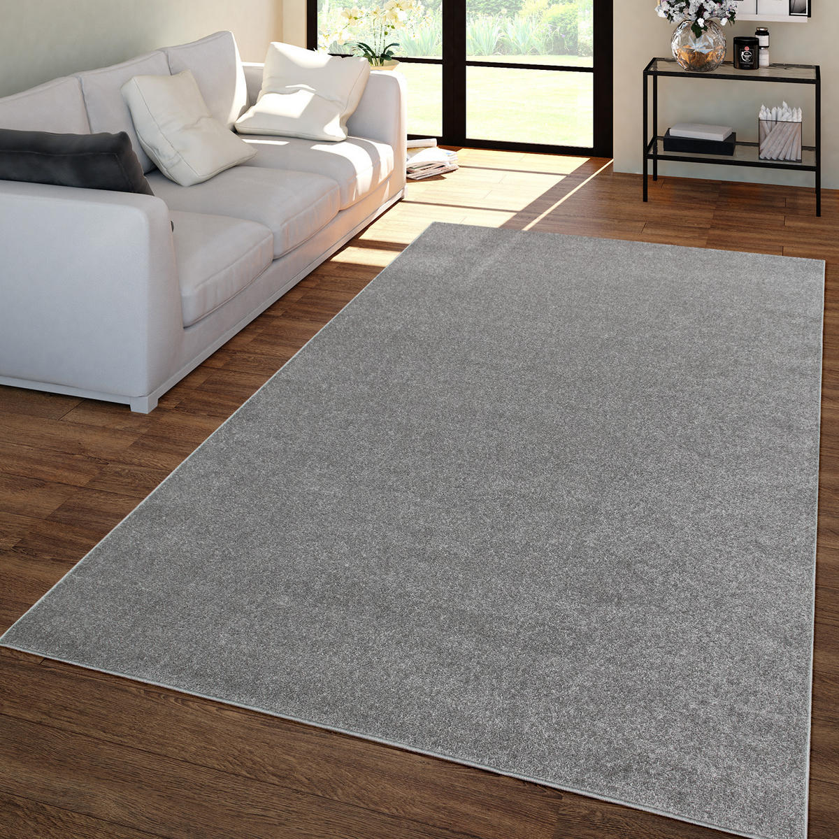 FLACHWEBETEPPICH Anthrazit 140 x 200 cm - Anthrazit, Kunststoff (140/200cm) - TT Home