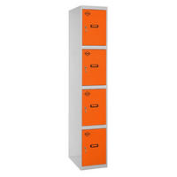 SPIND Amego HxBxT 180x30x50 cm 4 Abteile Grundmodul Grau-Orange - Grau, Metall (30/180/50cm) - PROREGAL