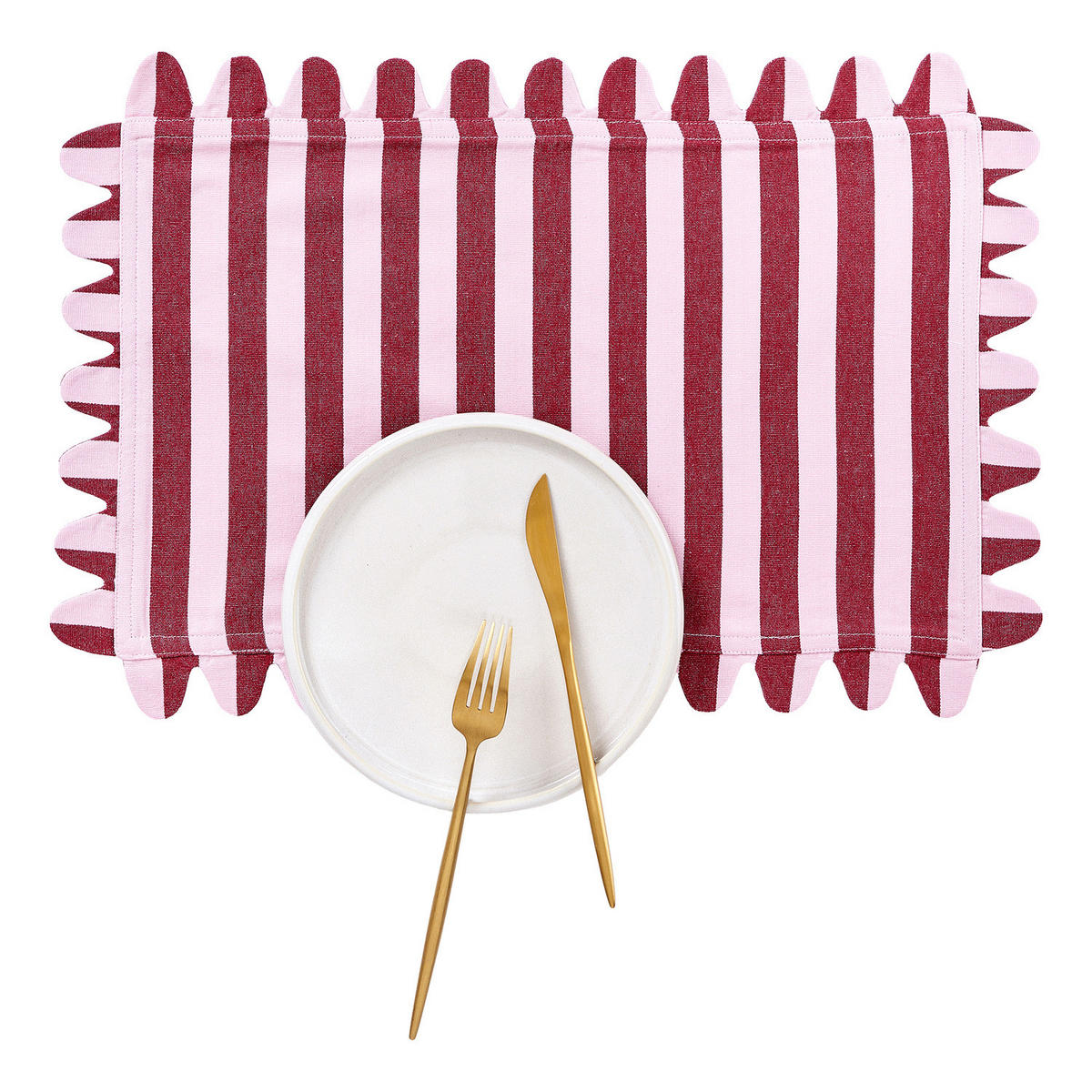 TISCHSET Vega Strip gestreift - Rosa, Textil (33/49cm) - Butlers