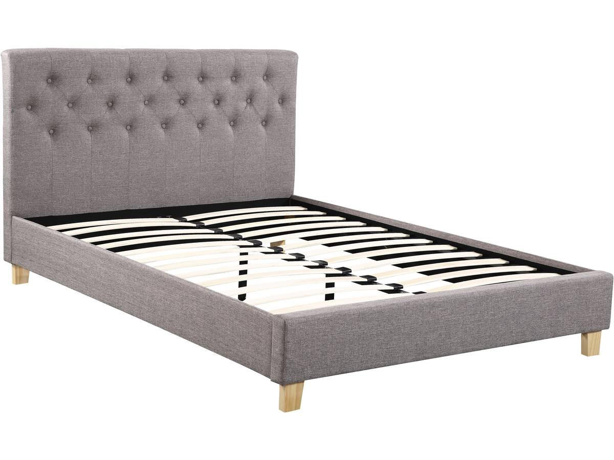BETT emmy Taupe - Taupe, Textil (160/200cm) - Habitat Garten
