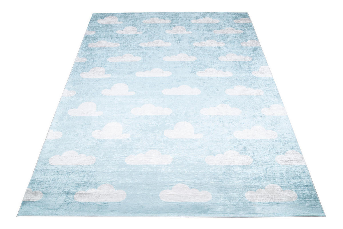 TEPPICH EMMA Blau 140/200 cm - Blau, Kunststoff (140/200cm) - Tapiso