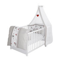 BABYBETT Adam & Eule 70 x 140 cm weiß - Weiß, Holzwerkstoff (70/140cm) - Roba