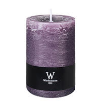 STUMPENKERZE Rustik Marble Style Mauve Lila 140 x Ø 98 mm, 1 Stück - Mauve, Paraffin (14cm) - Wiedemann Kerzen