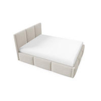 POLSTERBETT mit Stauraum 180x200 cm in Hellbeige - Beige, Metall (180/200cm) - Home Collective