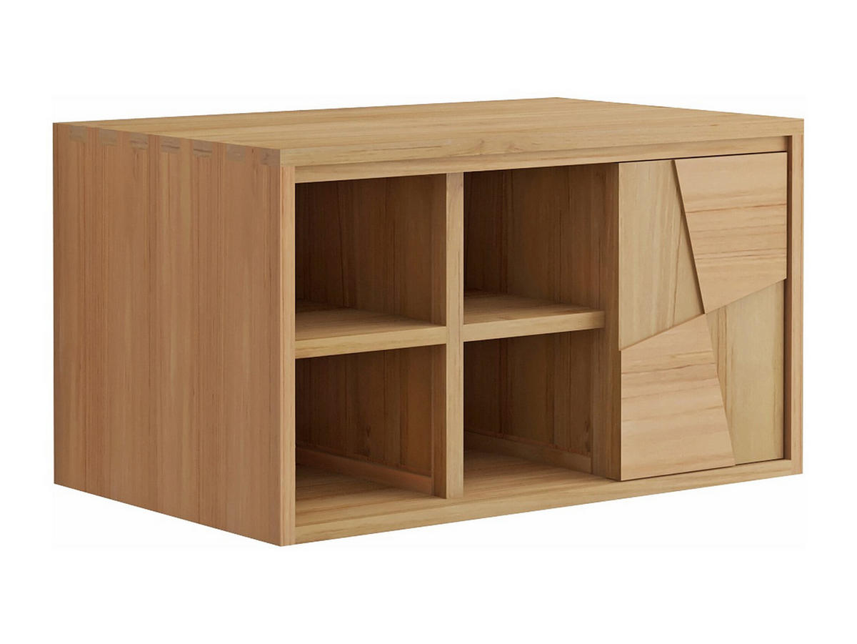 WASCHBECKENUNTERSCHRANK - 80 cm x 50 cm - holz - naturfarben hell Sumbawa - Naturfarben, Holz (80/45/50cm) - Vente-Unique
