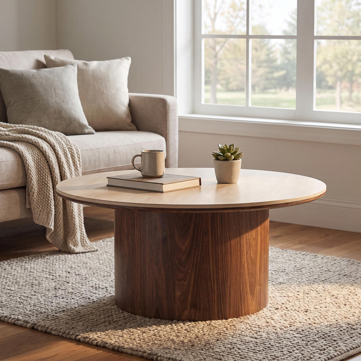 SOFFBORD Minamata 80 x 80 x 40 cm – grå - Grå, Träbaserade material (80/80/40cm) - ebuy24