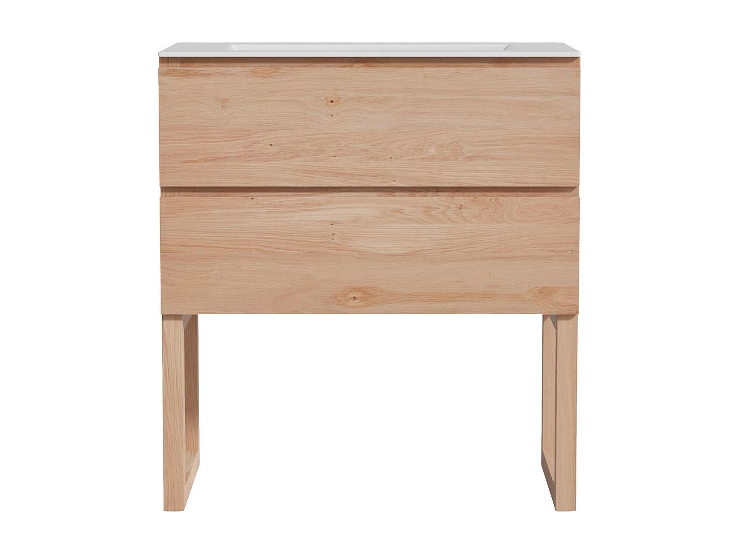 EINZELWASCHTISCH - 80 cm x 45 cm - Holz, Platte - Naturfarben Hell - TARELO - Naturfarben, Holz (80/88/45cm) - Vente-Unique