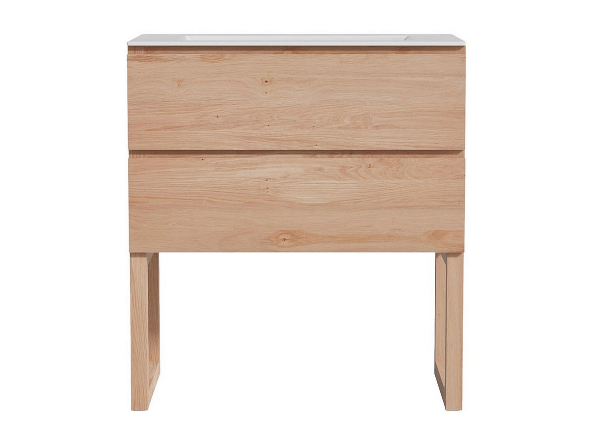 EINZELWASCHTISCH - 80 cmcm x 45 cmcm - Holz, Platte - Naturfarben Hell - TARELO - Naturfarben, Holz (80/88/45cm) - Vente-Unique