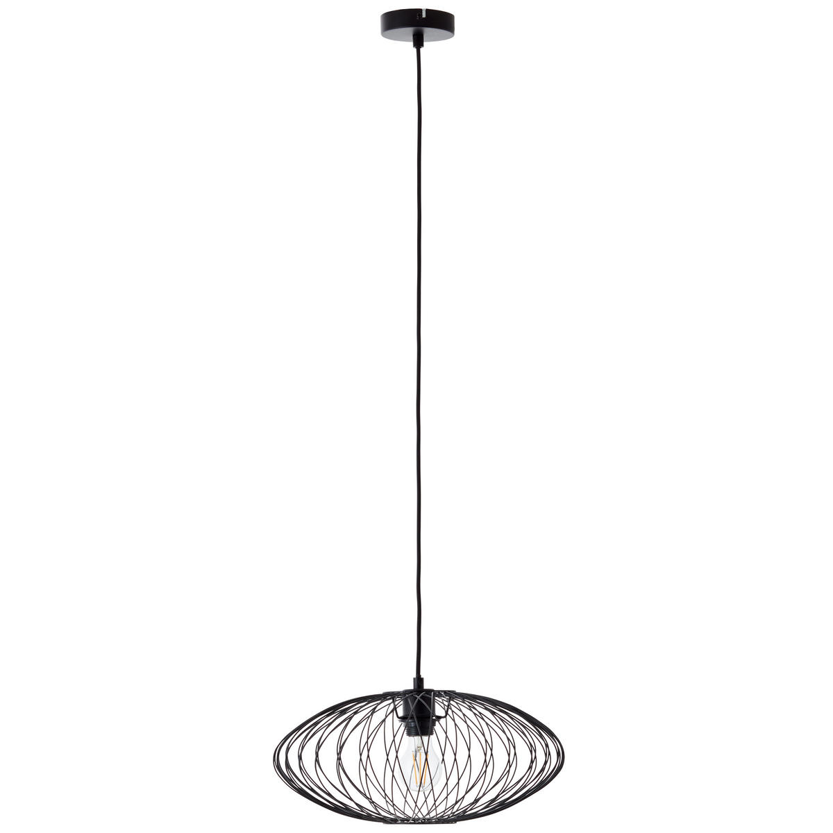 PENDELLEUCHTE Norden 99608/76 - Schwarz, Metall (40/40/174cm) - Brilliant