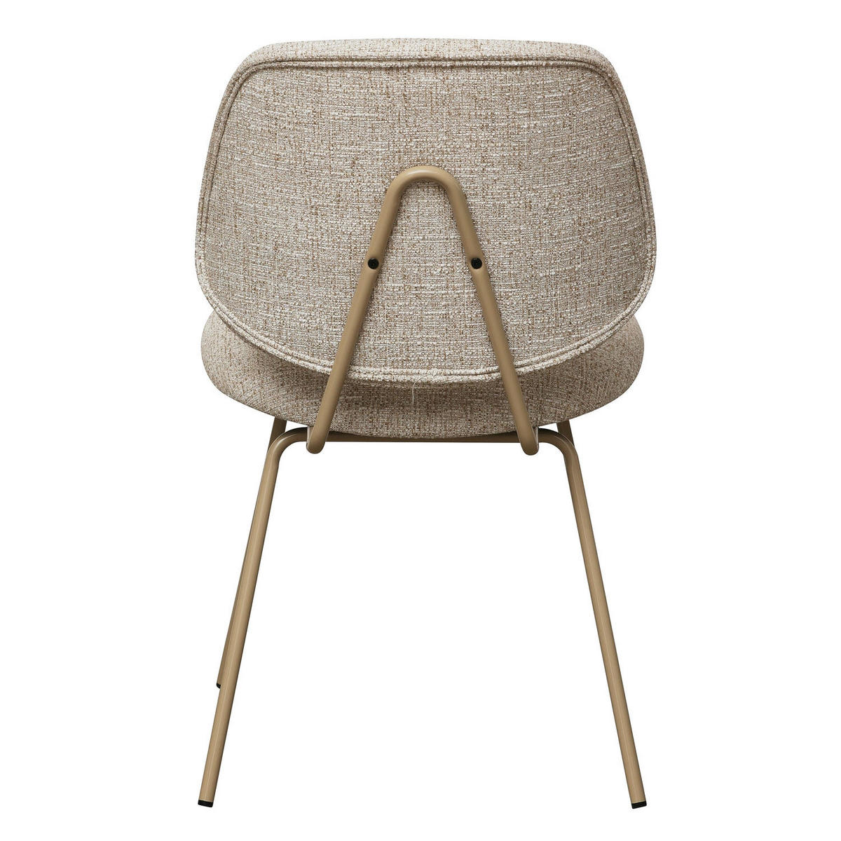 STUHL-SET 2 Stück in Teddystoff Beige - Beige/Schwarz, Textil/Metall (50/82/58cm) - Furnhouse