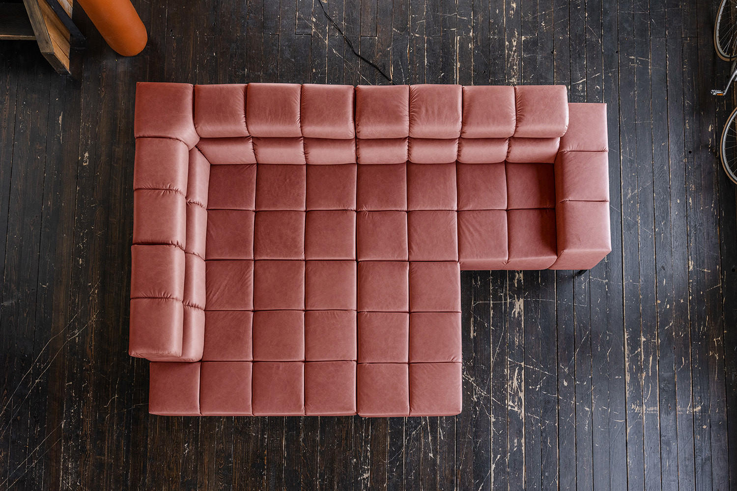 Thumbnail - Kawola Ecksofa, Rot, Leder, Echtholz, 4-Sitzer, Füllung: Komfortschaum, Ottomane links, L-Form, 321x216 cm, Wohnzimmer, ...