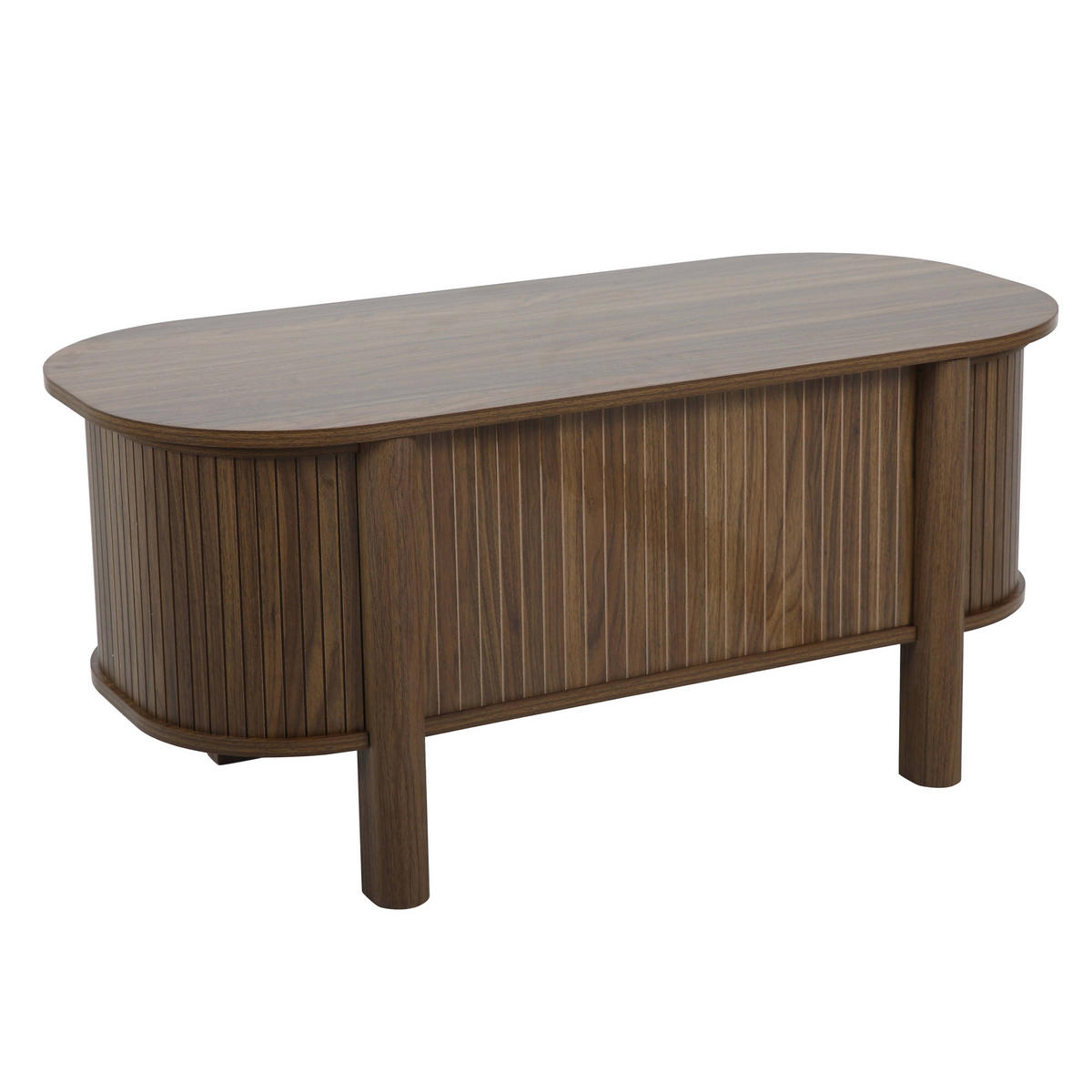 COUCHTISCH, dunkles Holz - Braun, Holz (48/100/45cm) - Oviala