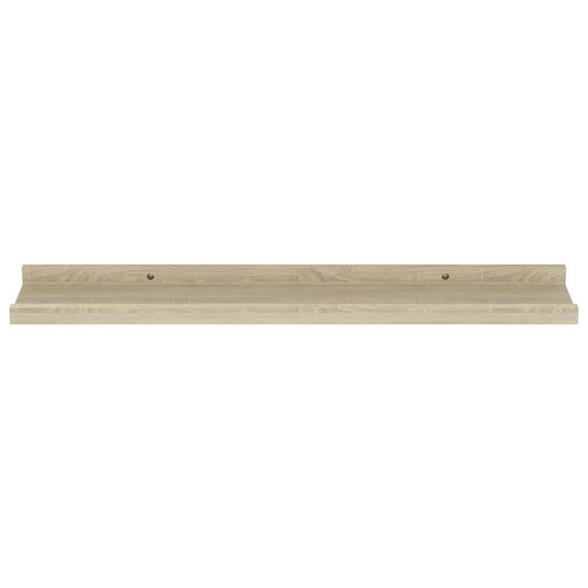WANDREGALSET 2-teilig 60/9/3 cm aus MDF Sonoma-Eiche Max. Belastbarkeit 5 KG - Sonoma Eiche, Holzwerkstoff (60/3/9cm) - vidaXL