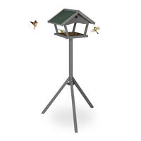 VOGELFUTTERHAUS - Grau, Holz (70/139/60cm) - Relaxdays