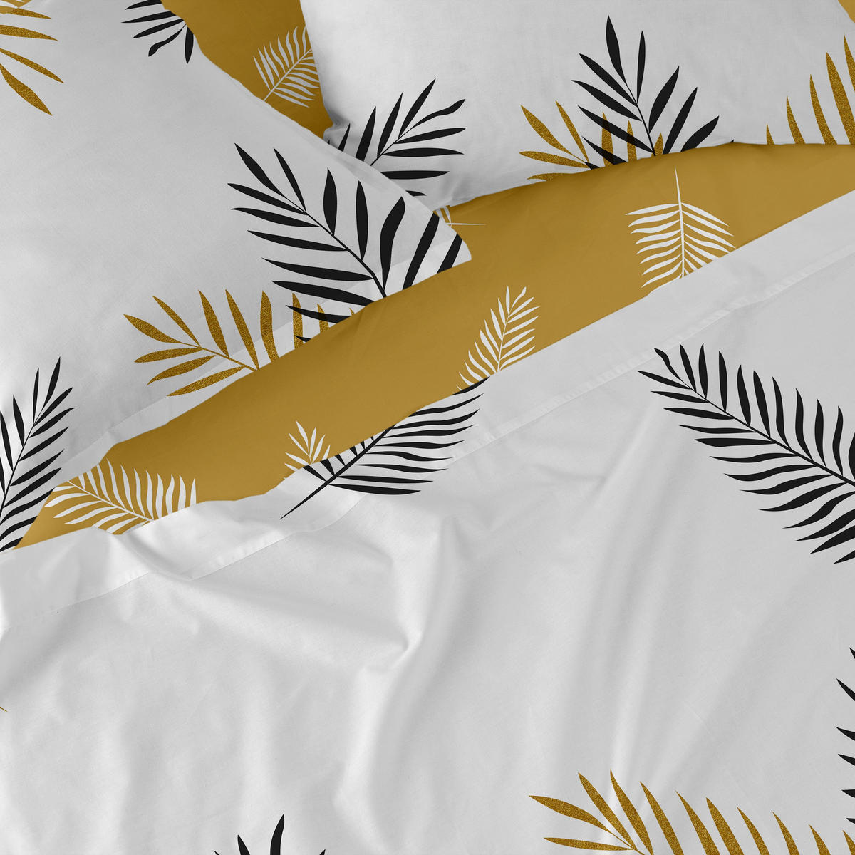 OBERBETTLAKEN foliage 160x270 cm mehrfarbig - Multicolor, Textil (160/270cm) - Happy Friday