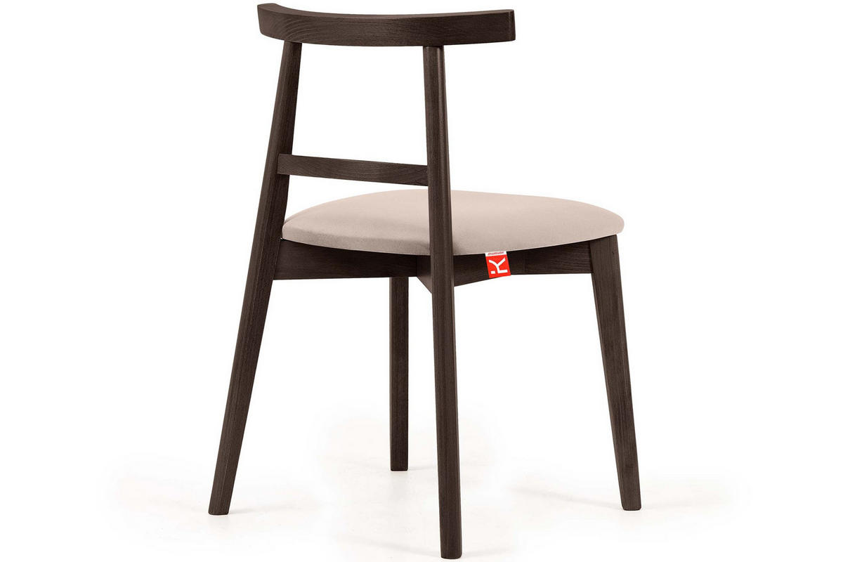 ESSTISCHSTÜHLE LILIO 2 St Vintage, Creme / dunkelbraun - Dunkelbraun/Creme, Holz/Textil (47/76/45cm) - KONSIMO®