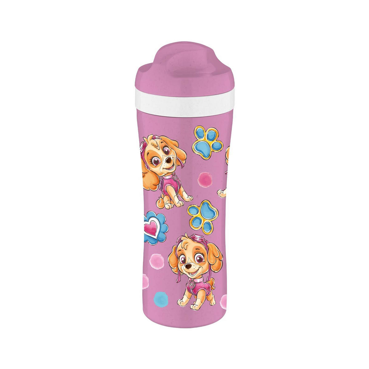 TRINKFLASCHE Oase Paw Patrol organic pink 425 ml - Pink, Kunststoff (0.425L) - Koziol