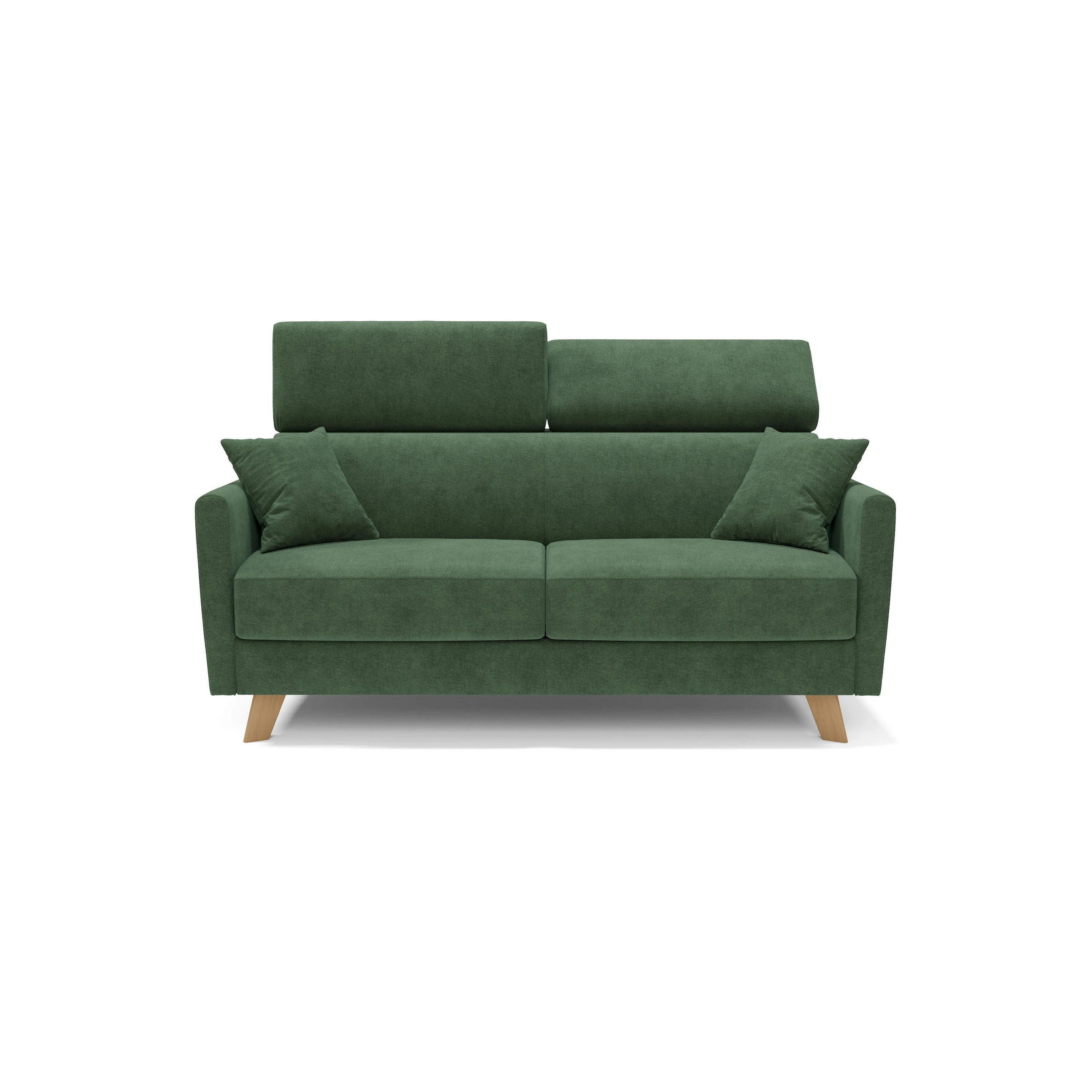 SCHLAFSOFA Francy - Grün, Metall (180/92/97cm) - Divani.store