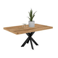 ESSTISCH Elgin 1 175x80x100 Metall+Holzwerkstoff Schwarz/Wotan Eiche - Eiche Wotan/Schwarz, Holzwerkstoff (175/100/80cm) - 58aufmkessel