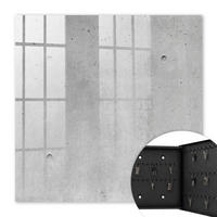 SCHLÜSSELBOX Schwarz 30x30 cm- Türöffnung nach rechts - Rohbeton - Grau, Metall (30/30/5cm) - TULUP