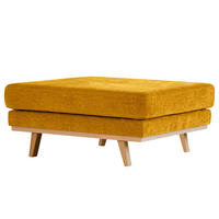 POLSTERHOCKER - Gelb/Buchefarben, Buchenholz/Textil (85/43/60cm) - home24