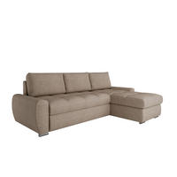 ECKSCHLAFSOFA Lunar Schlafsofa mit Bettkasten, Braun - Braun, Holz (237/166cm) - Panda Möbel