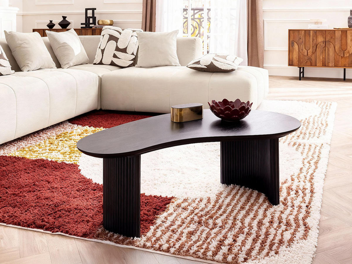 COUCHTTISCH nicht ausziehbar - 120 cmcm x 70 cmcm - Holz, Platte - Schwarz - TAMENIA - Schwarz, Holz (70/120/45cm) - Vente-Unique