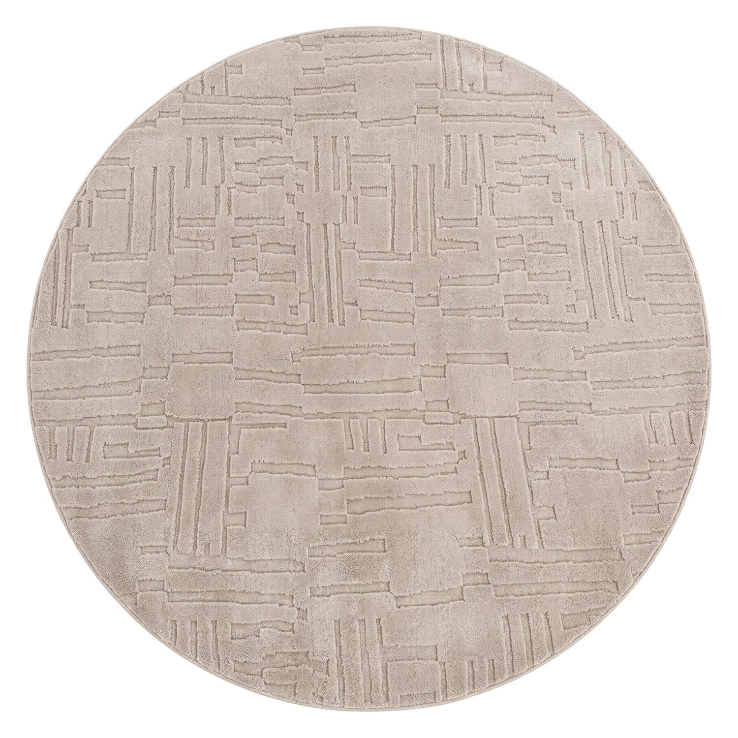 HOCHFLORTEPPICH 120/120 cm Tokio 476 - Beige, Kunststoff (120/120cm) - Paco Home
