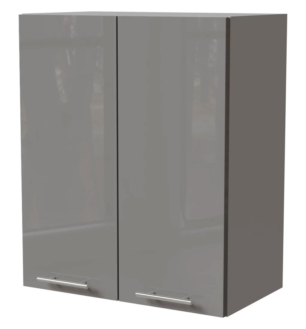 KÜCHENHÄNGESCHRANK Essen W3/60 Grau Hochglanz / Grau Matt 60 / 32,5 / 72cm - Grau, Holz/Holzwerkstoff (60/72/32.5cm) - Feldmann-Wohnen