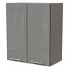 KÜCHENHÄNGESCHRANK Essen W3/60 Grau Hochglanz / Grau Matt 60 / 32,5 / 72cm - Grau, Holz/Holzwerkstoff (60/72/32.5cm) - Feldmann-Wohnen