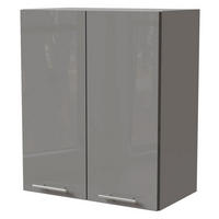 KÜCHENHÄNGESCHRANK Essen W3/60 Grau Hochglanz / Grau Matt 60 / 32,5 / 72cm - Grau, Holz/Holzwerkstoff (60/72/32.5cm) - Feldmann-Wohnen